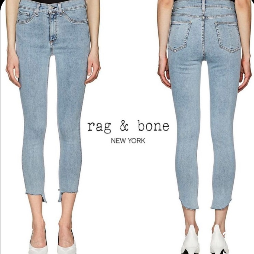 ✨Rag & Bone High-Rise Step-Hem Ankle Skinny Jeans✨